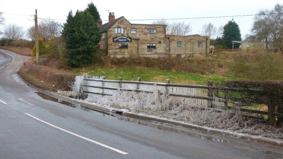 icy fence in Alton