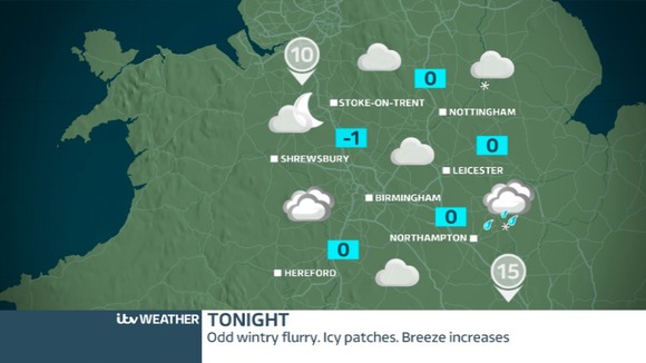 Sunday night's weather