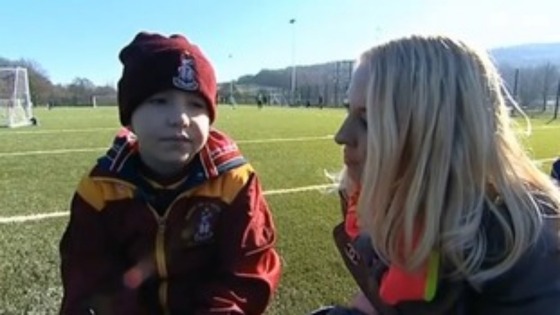 Jake Turton with ITV Sports Correspondent Natalie Pirks. 