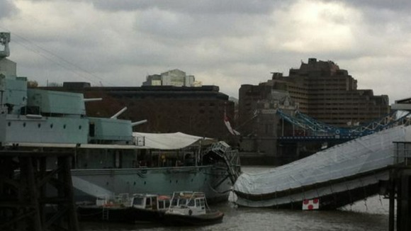 The gangway fell away from the ship in November last year