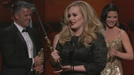 Adele and her songwriting partner Paul Epworth pick up an Oscar for Skyfall
