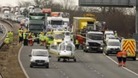 Air ambulances attended the scene on the M6 in Cumbria this morning