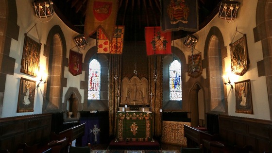 Murray's brother married ion the hotel's chapel, above, three years ago.