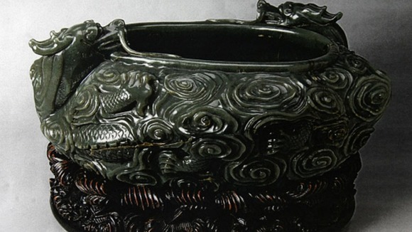 An 18th century jade bowl stolen from the Oriental Museum in Durham City.