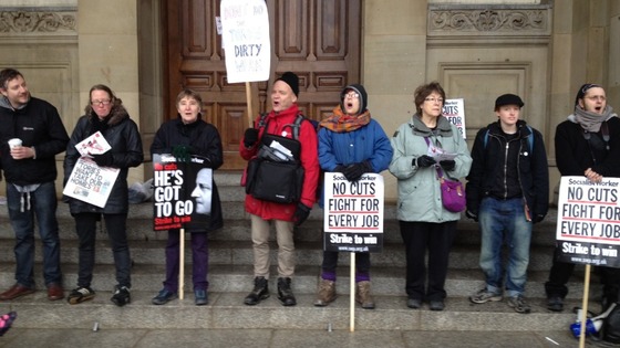 Protesters in Birmingham 