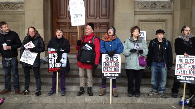 Protesters in Birmingham 