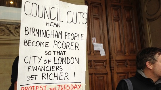 Protesters banners 