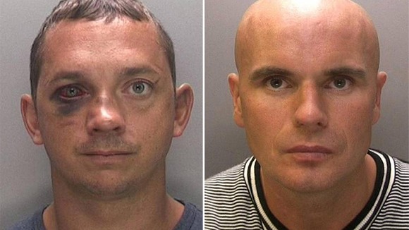 Adrian Stanton (left) and Lee Wildman, who police have named in connection with the robbery at Durham University's Oriental Museum.