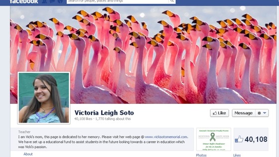 Donna Soto's tribute page for her daughter Victoria