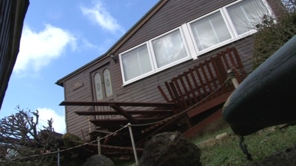 Five holiday homes were damaged in landslips