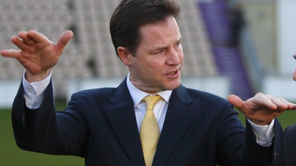 Deputy Prime Minister and Liberal Democrat Party Leader Nick Clegg