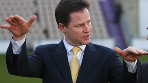 Deputy Prime Minister and Liberal Democrat Party Leader Nick Clegg