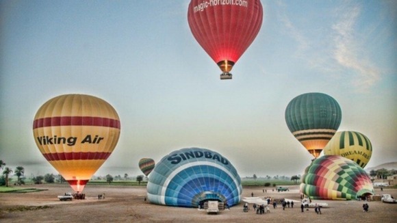 Some of the hot air balloons operating in the area prior to the explosion
