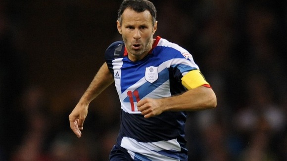 August 2012. Giggs in action for Great Britain.