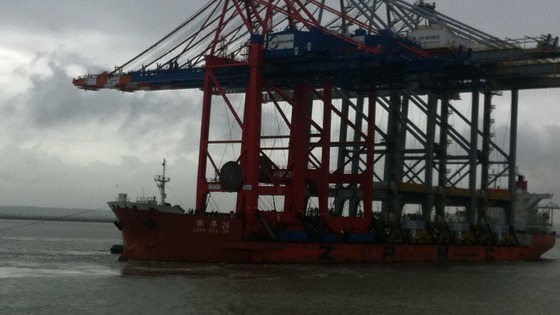 Cranes on ship