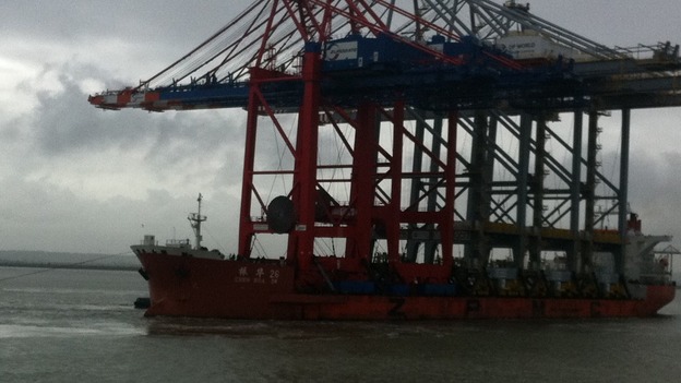 Cranes on ship