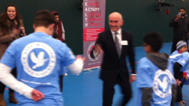 Barry McGuigan at the launch this morning 