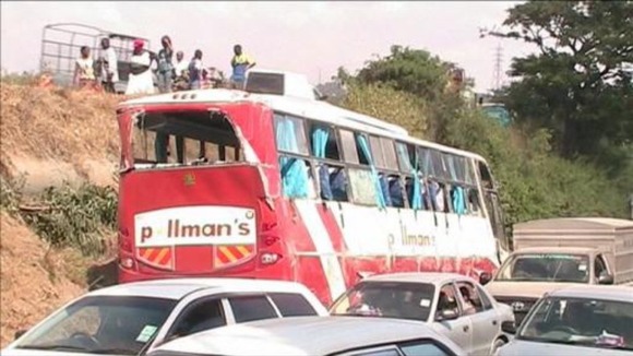 The bus was believed to be going to the local airports