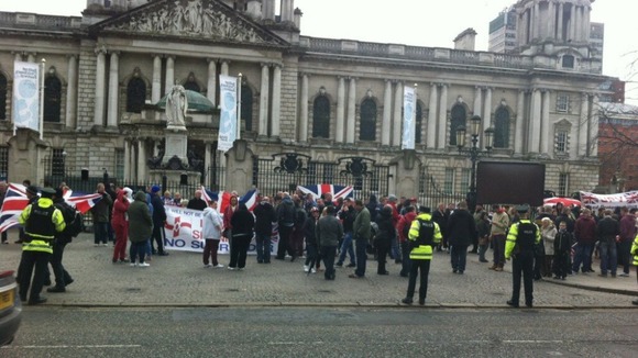 Peaceful protests in Belfast