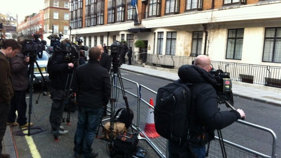 Cameras outside King Edward VII Hospital