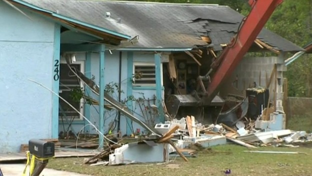 Two neighbouring properties have been evacuated since the floor underneath them is now unstable