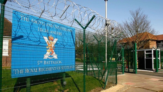 Howe Barracks in Canterbury, one of the bases facing closure