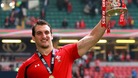Sam Warburton lifting the Six Nation's trophy