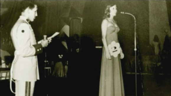 Hugo Chavez at a party at the Military Academy