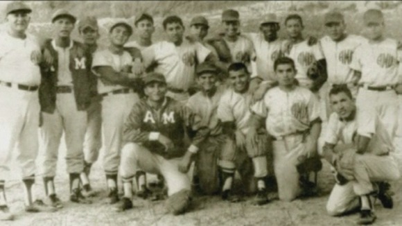 Hugo Chavez with the Army baseball team at the Military Academy in 1972