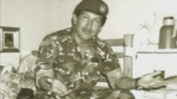 Hugo Chavez in a cell during his period in Yare Prison (1992-94)
