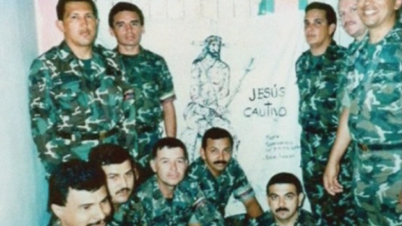 Hugo Chavez in a cell during his period in Yare Prison (1992-94)