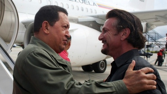 Sean Penn joined Chavez on his re-election campaign last year. The pair have been friends for several years