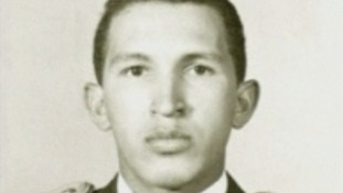 Hugo Chavez as a Second Lieutenant at the Military Academy