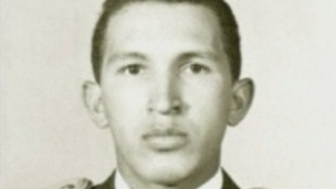 Hugo Chavez as a Second Lieutenant at the Military Academy
