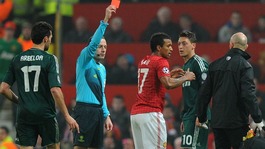 Nani being sent off
