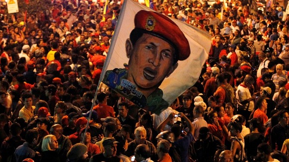 Hundreds of thousands flocked on to the streets to see the coffin of Hugo Chavez.