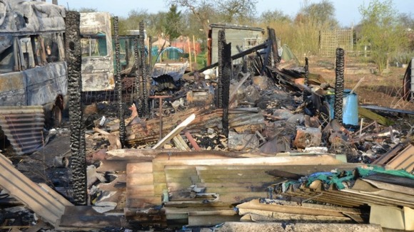 The allotments on King Street off Bishops Road in Cambridgeshire was attacked in the early hours of March 29.
