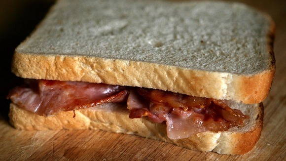 A bacon sandwich.
