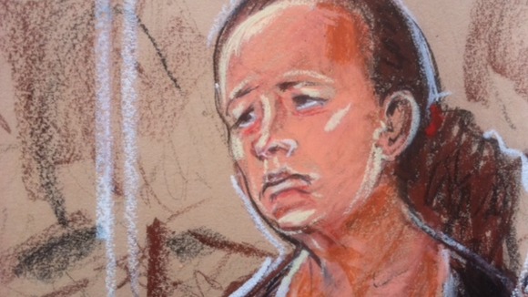 A court illustration of Mairead Philpott