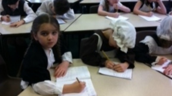 Children in period dress