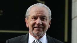 Lord Sugar leaving the East London Employment Tribunal Service earlier today