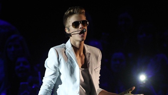 Justin Bieber on stage on March 5.