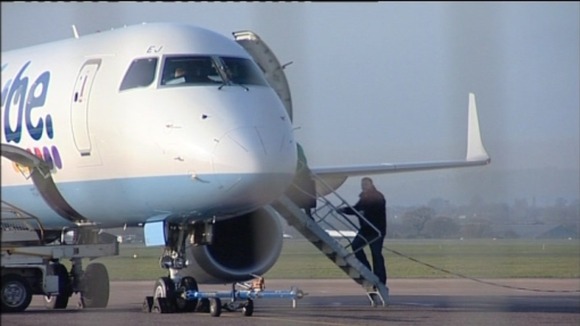 Flybe plane on ground