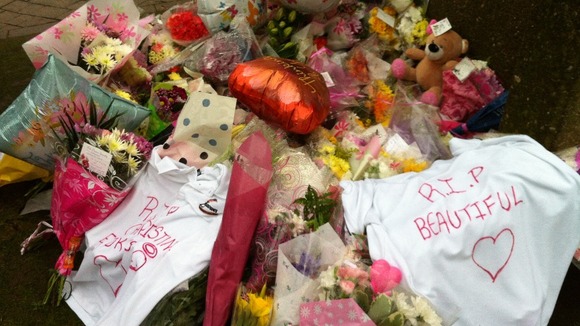 Tibutes are being laid to Christina Edkins where she died