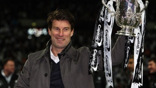 Michael Laudrup with the Capital One Cup