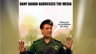 “Dany Bahar, the CEO of Lotus, as imagined by a satirist”