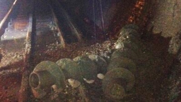 Two pilling drills came through the Moorgate tunnel.