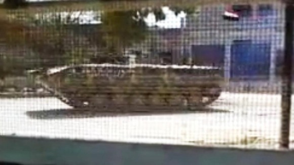 A tank in Deraa, Syria