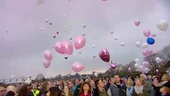 Balloon release for Jade Clark