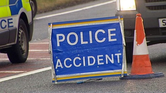 Accident road sign